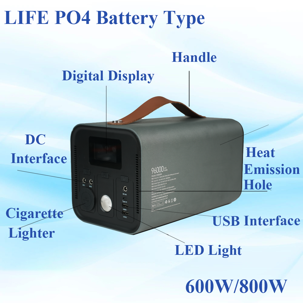 600W 800W portable power station manufacture